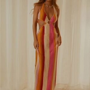 Peppermayo Halter Crochet Dress